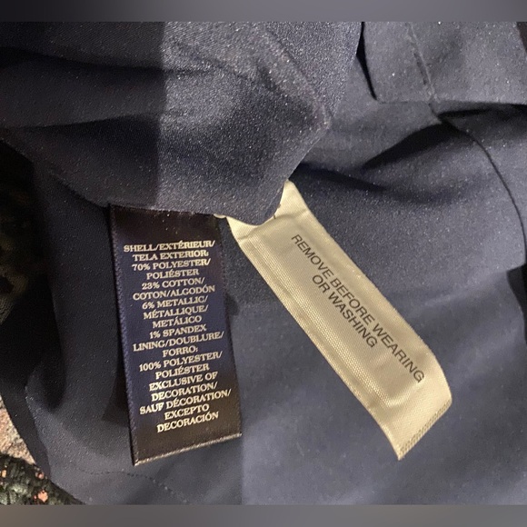 Ann Taylor Night Garden Pocket Sheath Sleeveless Metallic Threading‌ - Picture 6 of 12